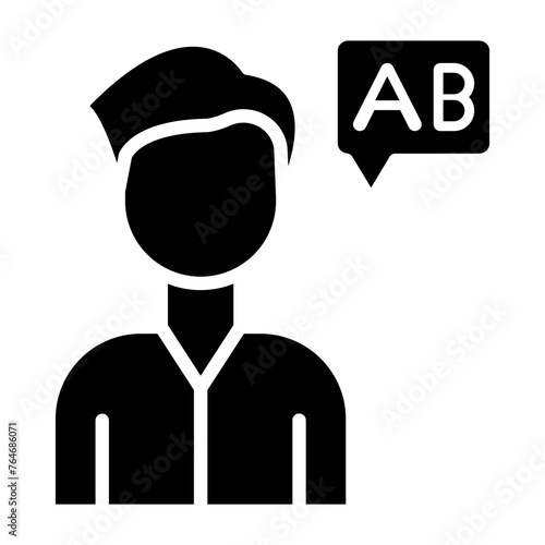Language glyph icon