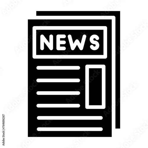 Newspaper glyph icon