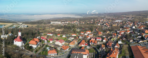 City of Bogatynia in Poland, near the border with the Czech Republic and Germany
