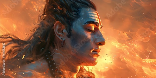Epic concept art of a powerful portrayal of the god Shiva. Concept Hinduism, Shiva, Mythology, Concept Art, Powerful Portrayal