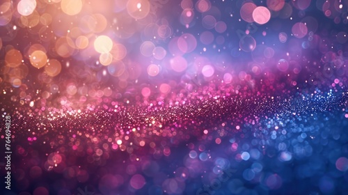 Blue, pink, Red, gold, glitter vintage bokeh lights background