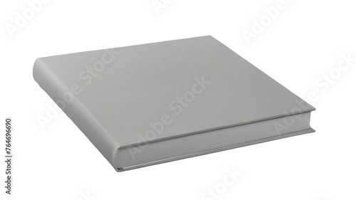 Default Mockup of the closed gray book on PNG Isolated on white background