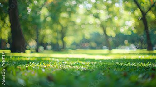 Fototapeta Naklejka Na Ścianę i Meble -  Abstract blur city park bokeh background.