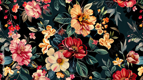 Floral Allover Latest Running Digital Print Design For New Collection.