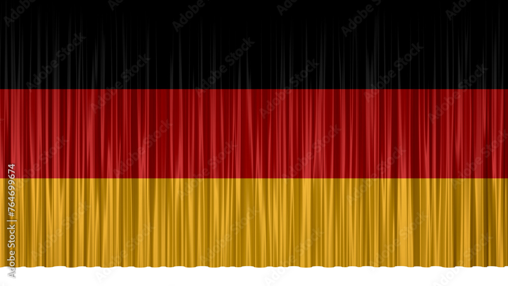 geschlossener Vorhang in den Farben der Flagge Deutschlands geschlossener Vorhang in den Farben der Flagge Deutschlands