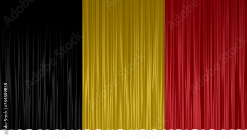 geschlossener Vorhang in den Farben der Flagge Belgiens photo