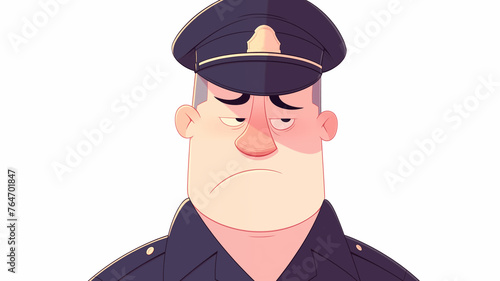 Hand drawn cartoon police illustration 