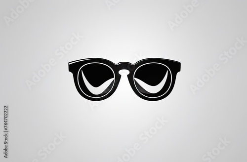glasses, black outline on a white background, isolate, logo.