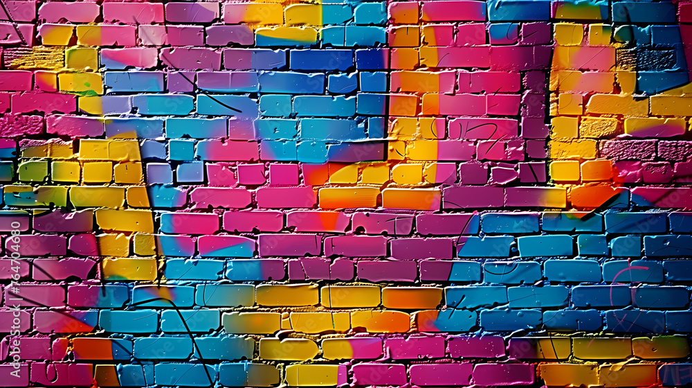 Graffiti brick wall Graffiti brick wall