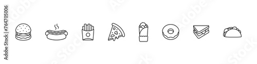 Fast food icon. Restaurant menu vector sign