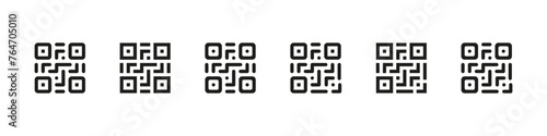 Qr code frame. Qrcode sign. Scan me frame vector tag. Mobile phone scan barcode isolated.