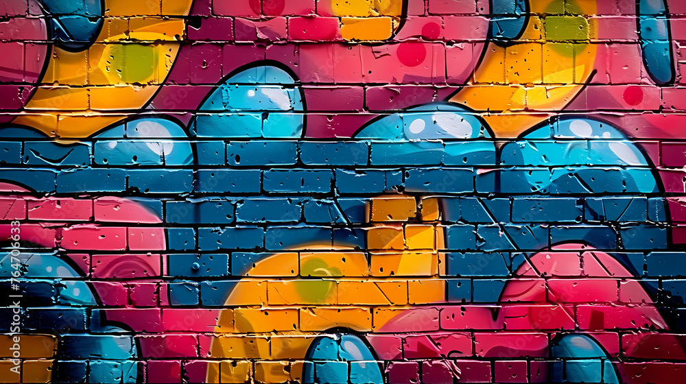 Graffiti brick wall Graffiti brick wall