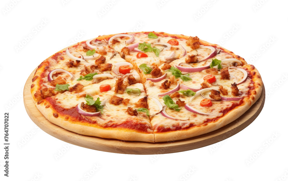 Veggie Pizza Isolated on Transparent Background