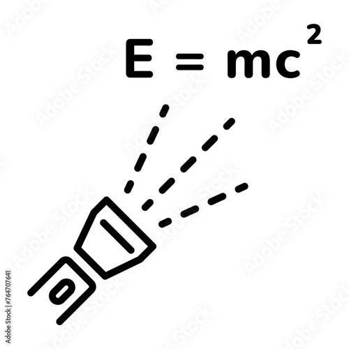 A well-designed linear icon of light equation 