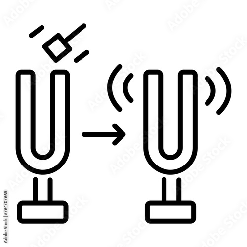 Ready to use line style icon of resonant frequency 
