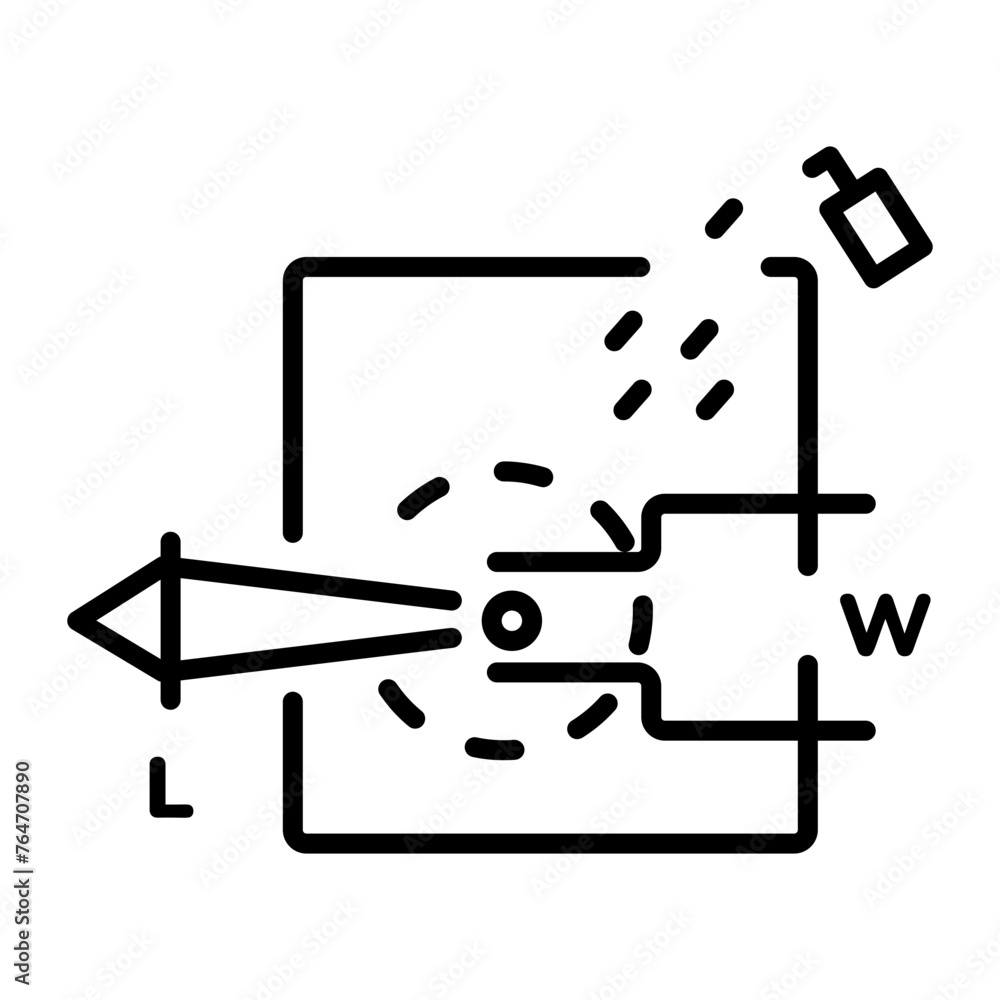 A well-designed linear icon of millikan experiment A well-designed linear icon of millikan experiment