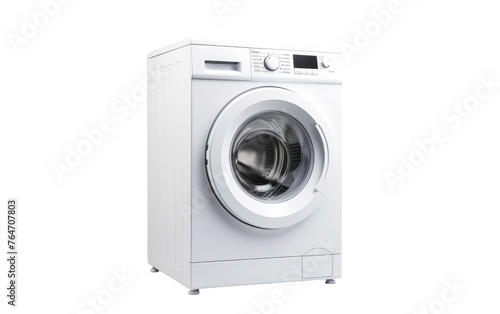 Automatic Washing Machine Isolated on Transparent Background