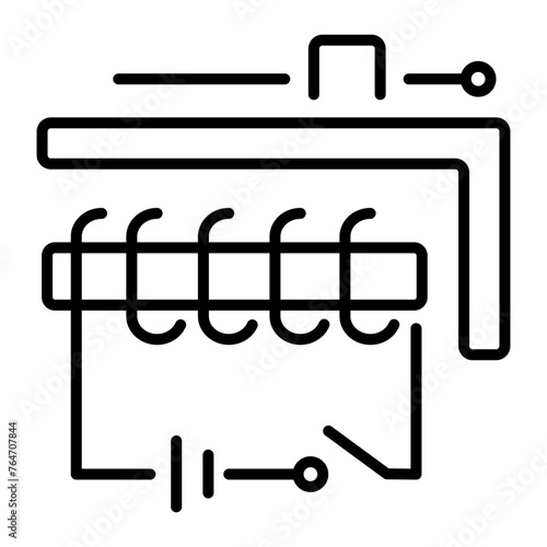 Check out linear icon of a relay circuit 