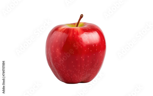 Ripe Red Apple Isolated on Transparent Background