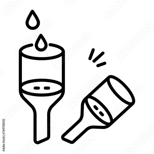 Here’s a linear icon of gooch crucible 