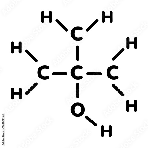 Get this linear icon depicting branched alkanes