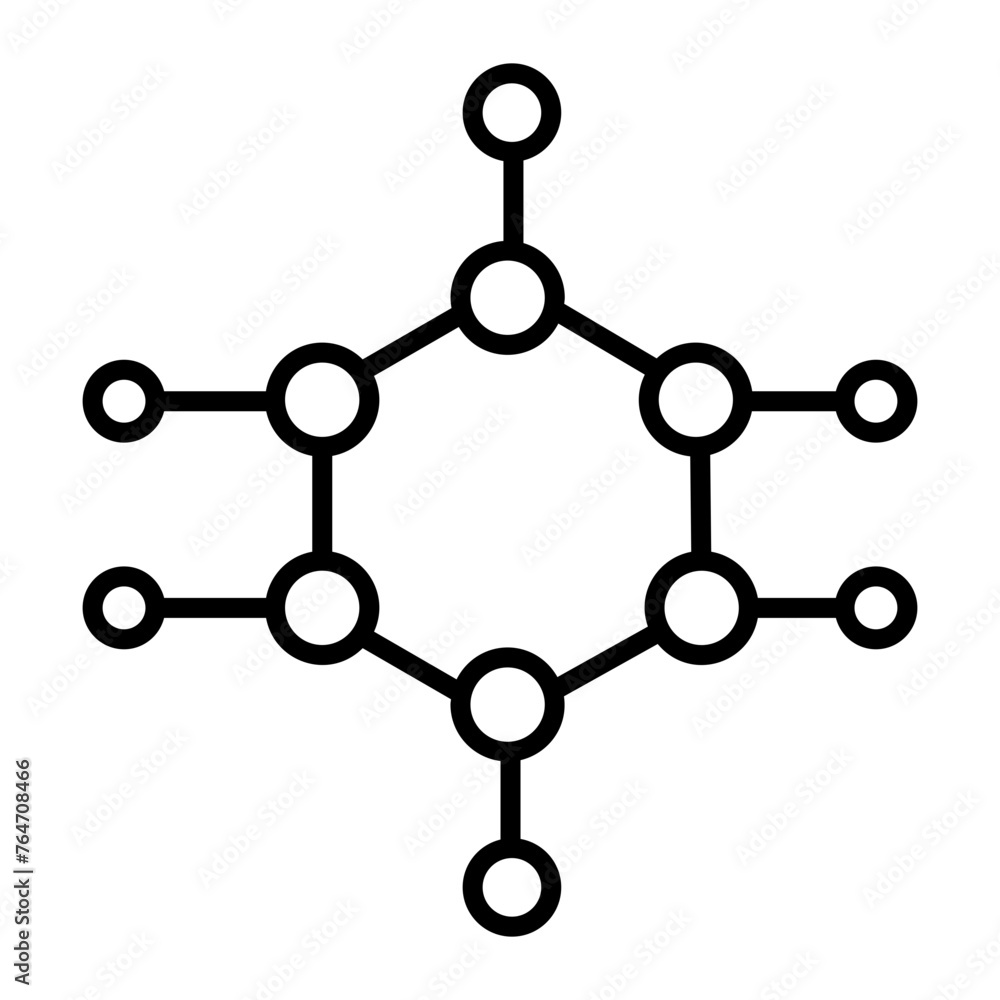 Ready to use linear icon of nanotechnology Ready to use linear icon of nanotechnology