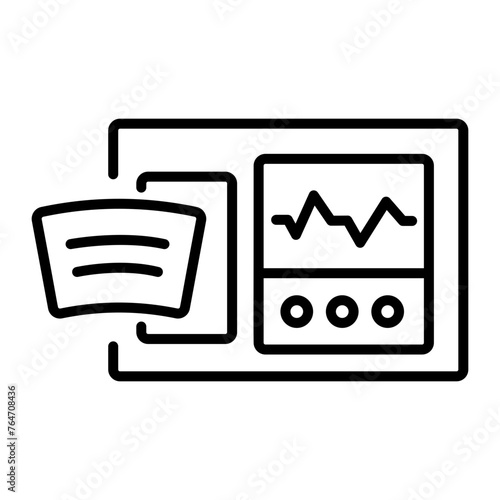 Here’s a line style icon of ecg machine 