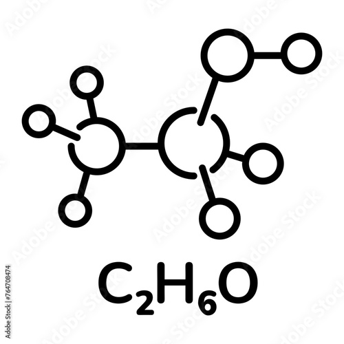 Here’s a line style icon depicting alcohol structure 