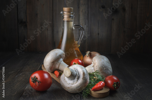 mushrooms and other ingredients