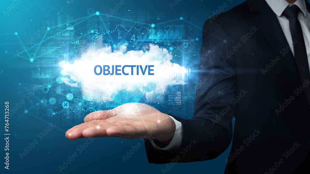 Hand of Businessman holding motivational message Hand of Businessman holding motivational message