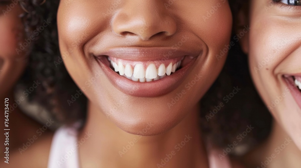 Radiant smiles and beauty trends among women exploring cosmetic trends. Radiant smiles and beauty trends among women exploring cosmetic trends.