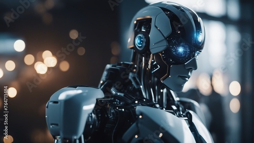 Generative AI. Embracing Tomorrow: The Rise of AI-Powered Robotics in Modern Society. The Dawn of AI-Powered Robotics in the Modern World. Machine Learning. Advanced technology. Future of humans.