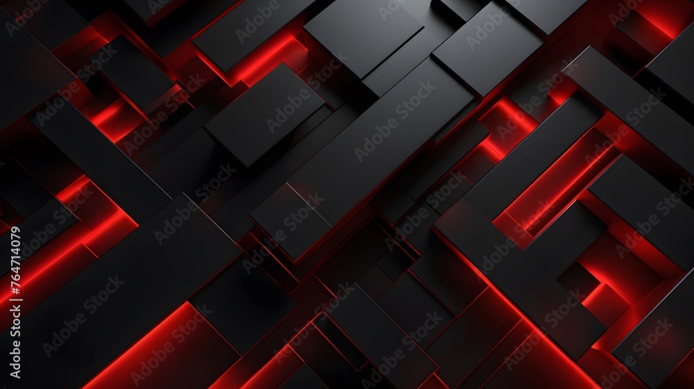 3d rendering of black and red abstract geometric background. Scene for advertising, technology, showcase, banner, game, sport, cosmetic, business, metaverse. Sci-Fi Illustration. Product display 3d rendering of black and red abstract geometric background. Scene for advertising, technology, showcase, banner, game, sport, cosmetic, business, metaverse. Sci-Fi Illustration. Product display