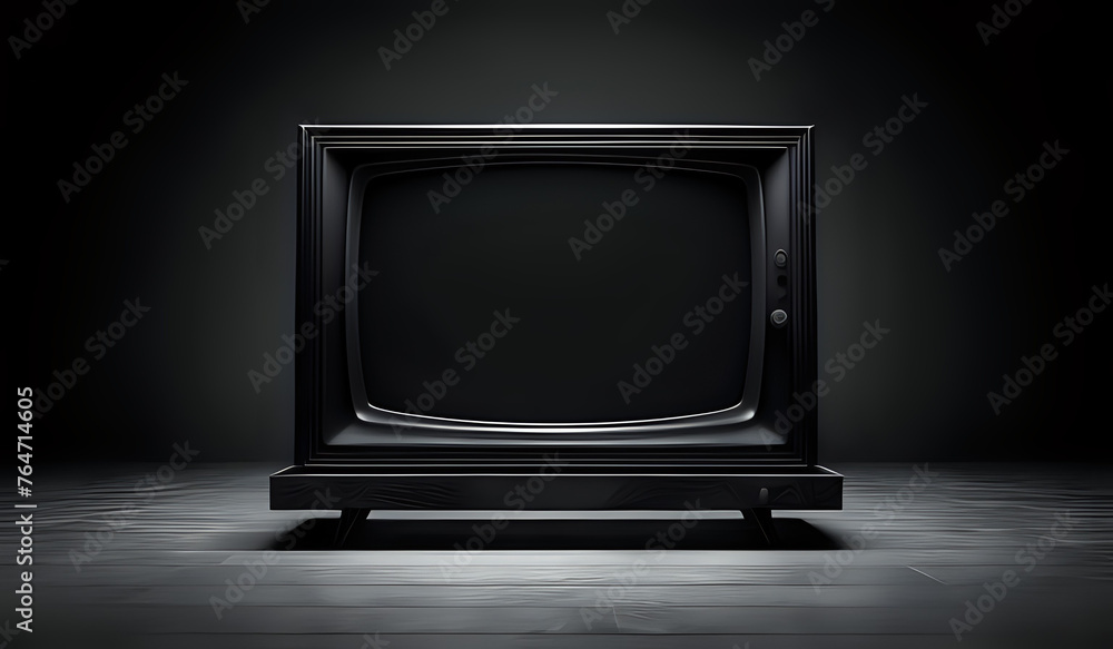 Abstract background with classic vintage tv retro style old television - obrazy, fototapety, plakaty 