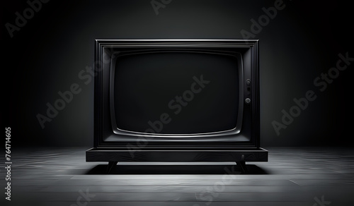 Abstract background with classic vintage tv retro style old television photo