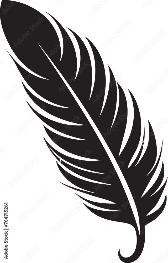 Feather Silhouette Logo Vector Logo Minimalism Elevated Clean Feather Vector Symbolizing Vector Logo Elegance