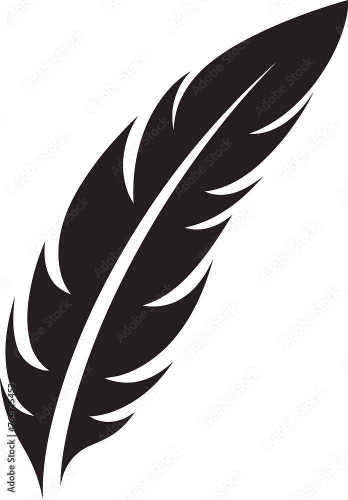Minimalist Feather Icon Vector Logo Design Innovation Feather Vector Emblem Symbolizing Minimalist Logo Excellence