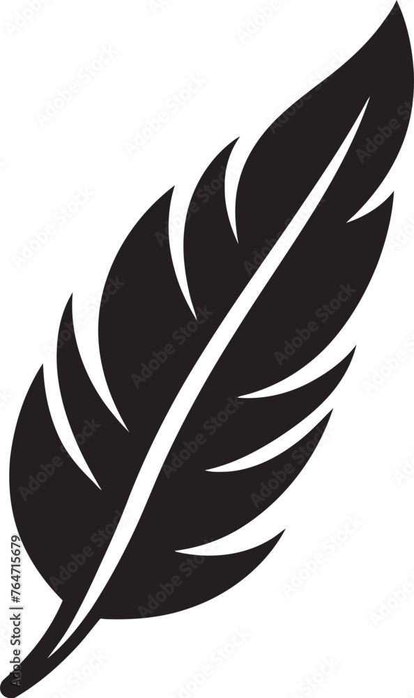 Feather Symbol Graphic Minimalist Logo Symbolism in Vectors Modern Feather Vector Crafting Vector Logo Modernism
