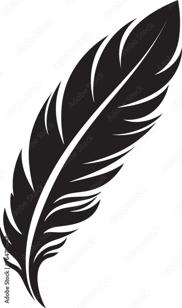 Feather Silhouette Graphic Minimalist Design Inspiration Clean Feather Logo Sleek Logo Concept