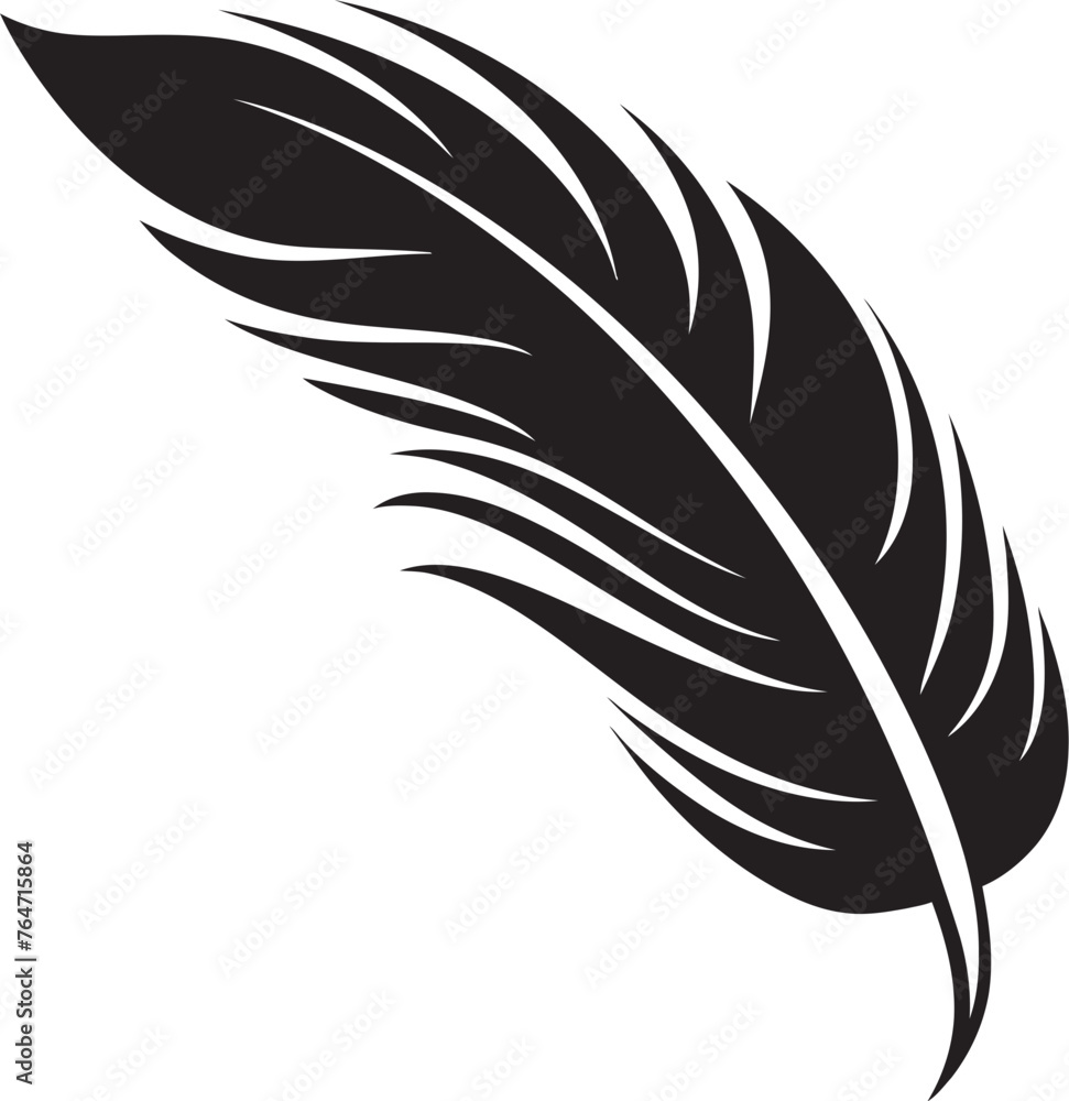 Clean Feather Logo Sleek Logo Concept Vector Feather Icon Minimalistic Logo Design