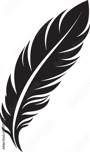 Feather Silhouette Graphic Minimalist Design Inspiration Clean Feather Logo Sleek Logo Concept