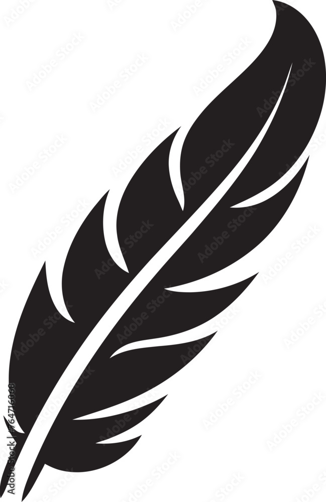 Clean Feather Vector Modern Logo Design Inspiration Minimalist Feather Symbol Streamlined Logo Graphics