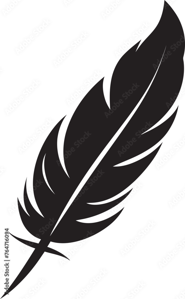 Obraz premium Vector Feather Logo Minimalistic Design Inspiration Clean Feather Icon Elegant Logo Concept