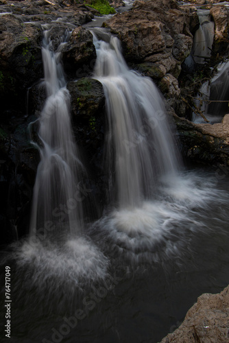 Long exposure to the waterfall on the river