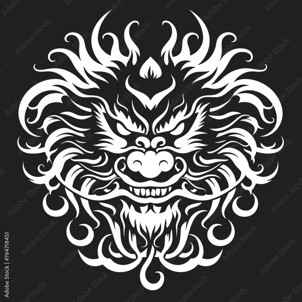 Imperial Lunar Blessings Chinese New Year Dragon Vector Graphics Lunar Serpent Splendor Vector Design for Chinese New Year