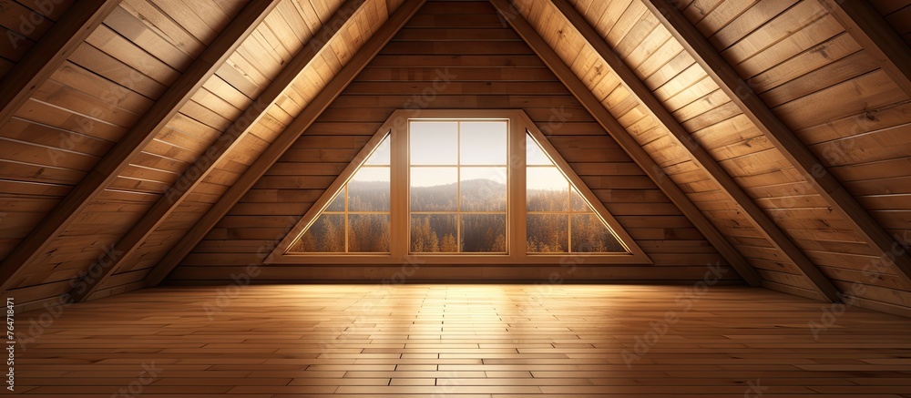 The image shows a room featuring a window and a wooden floor, creating a warm and inviting atmosphere