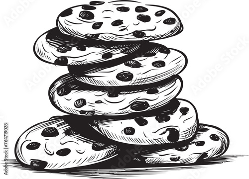 Crave Worthy Cookies Vector Graphics of Irresistible Treats Cookie Paradise Vector Logo Design for Dessert Lovers