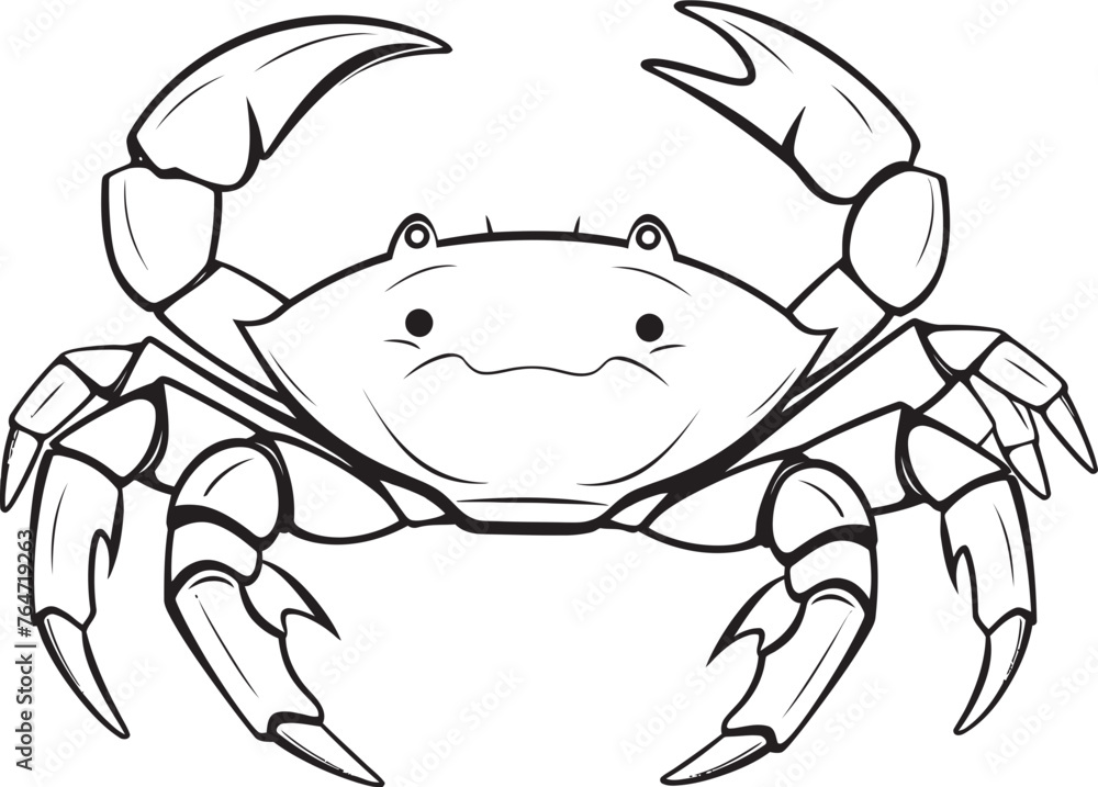 Seafaring Shellfish Thick Outline Crab Vector Icon Maritime Majesty Crab Outline Vector Graphics Seafaring Shellfish Thick Outline Crab Vector Icon Maritime Majesty Crab Outline Vector Graphics