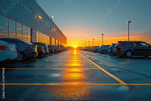 empty car parking lot and space professional photography