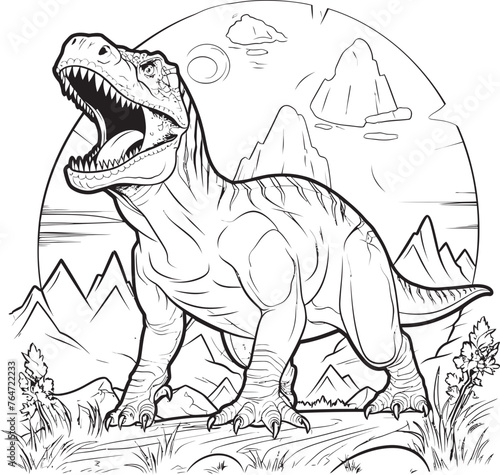 Jurassic Juxtaposition Dinosaur Coloring Pages Lineart Vector Icon Stegosaurus Sketches Vector Graphics for Dinosaur Coloring Pages Lineart